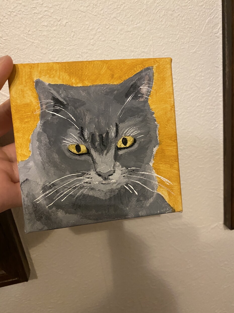 インテリアにもなる！ペットの似顔絵を描きます 10cm×10cmのキャンバスに描きます！ イメージ1