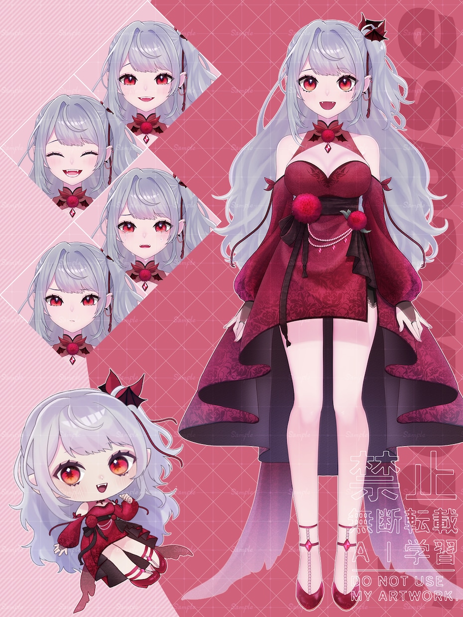 IRIAM用立ち絵仕立てます IRIAM、TRPG、動画のキャラクターデザインが欲しい方に イメージ3