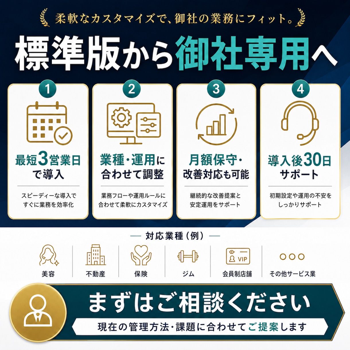 顧客の連絡忘れを防ぐ管理システムを導入します 最終来店・誕生日・ランクから今日連絡すべき顧客を見える化 イメージ4