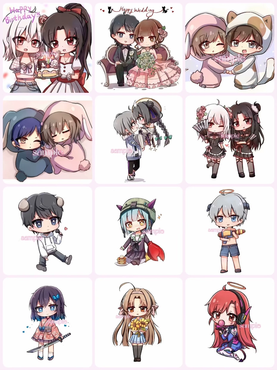 アイコン制作します 画像のような感じのかわいいイラストを描きます！ イメージ2