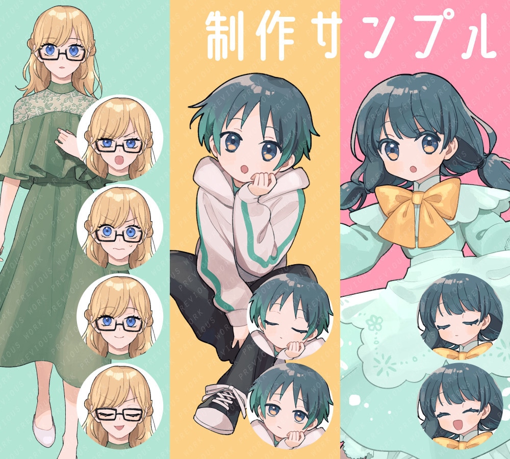 全身～ミニキャラまで対応可　キャライラスト描きます アイコン、立ち絵など　お好きな用途に イメージ7