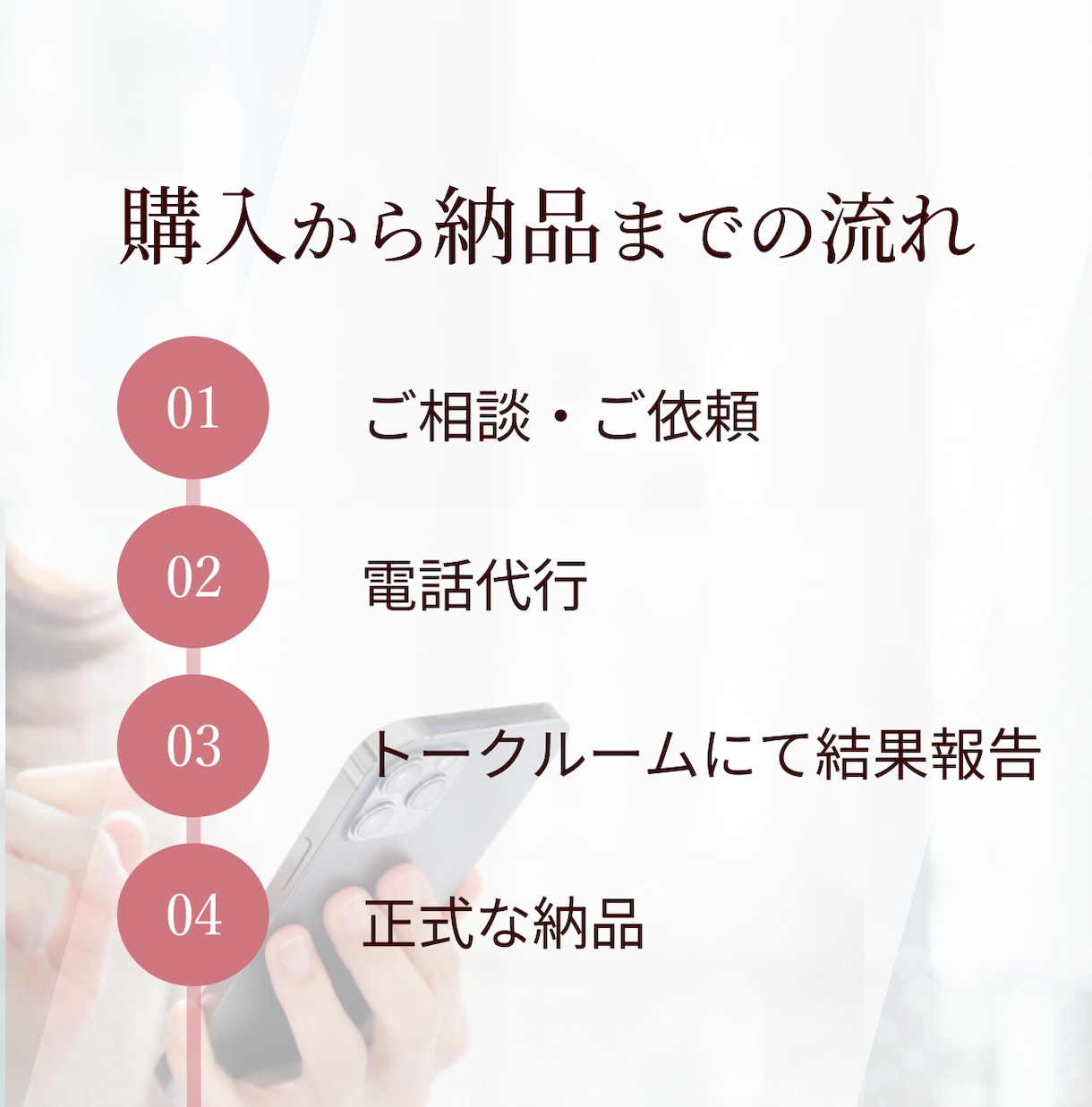 女性が担当✨最高品質の対応を致します 任せて安心！お電話が苦手な方ご相談ください✨ イメージ3