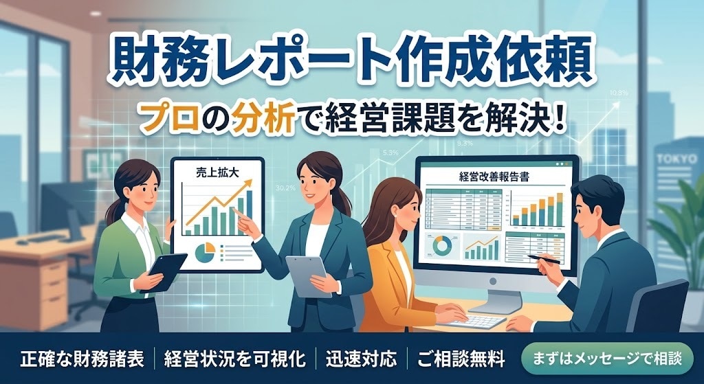 決算書を読み解き、財務の強み弱みを整理します 上場企業勤務×簿記1級保有の観点から御社決算書読み解きます イメージ1