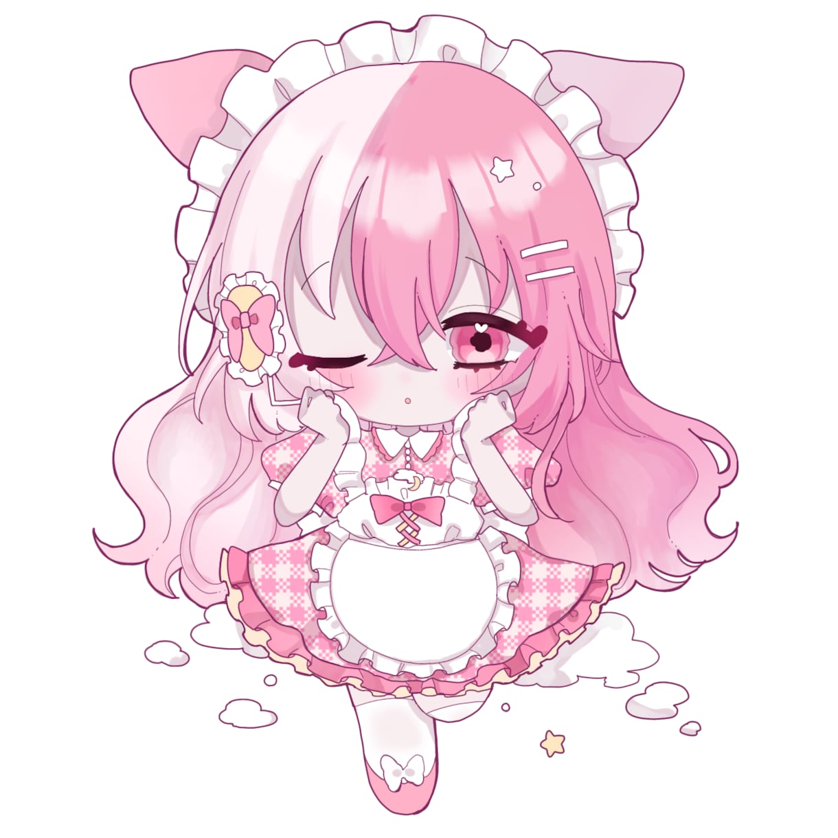2500円でフリフリメイド服デフォルメ描きます お姿からどびきり可愛い衣装をデザイン♡ イメージ5