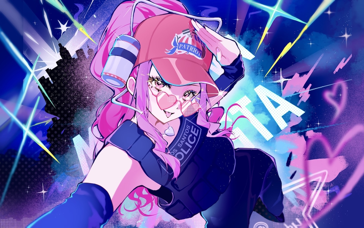 キラキラポップな可愛い女の子を描きます グッズ、記念イラストにおすすめです！！ イメージ8