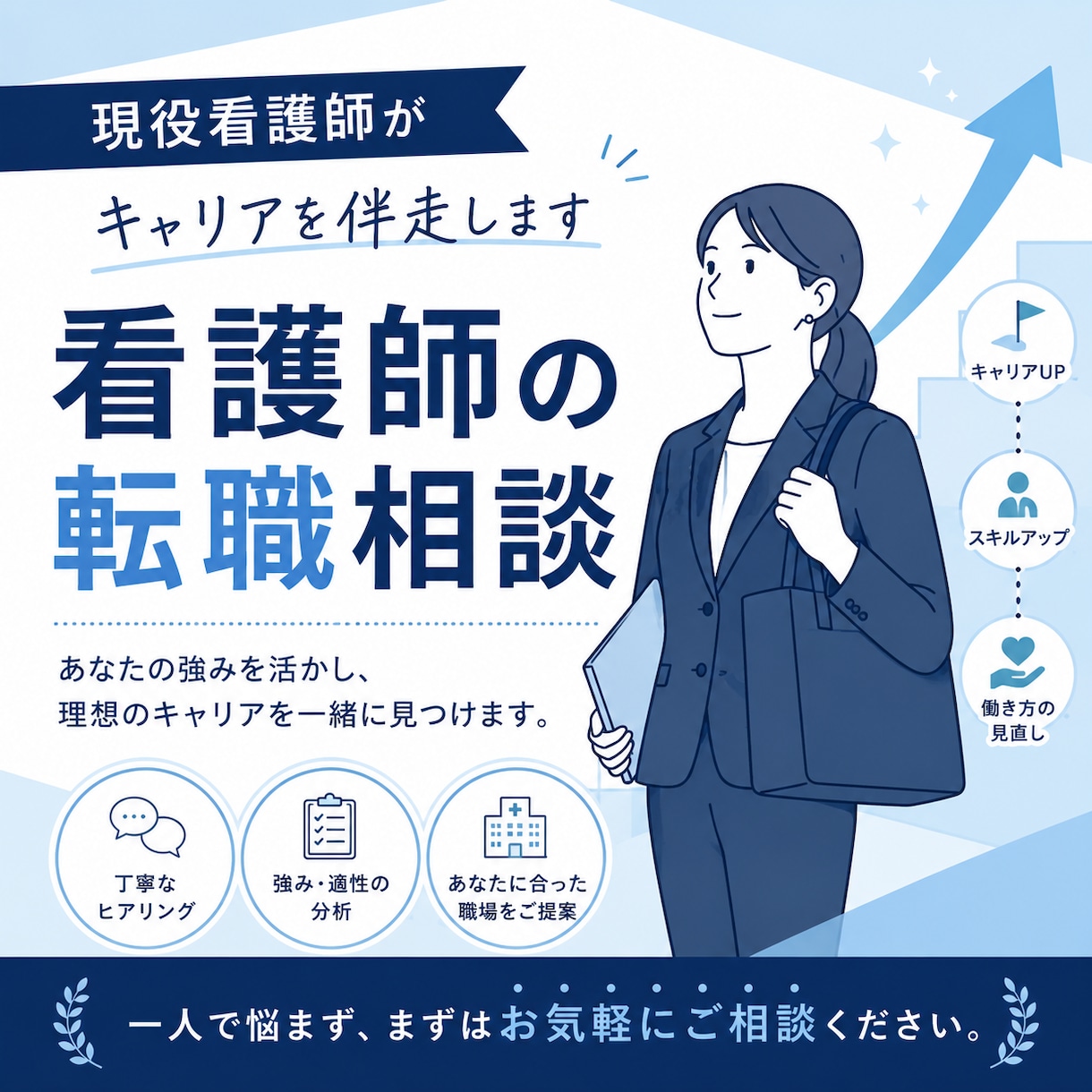 現役看護師が転職相談に乗ります 臨床経験9年の視点で働き方を一緒に考えます イメージ1