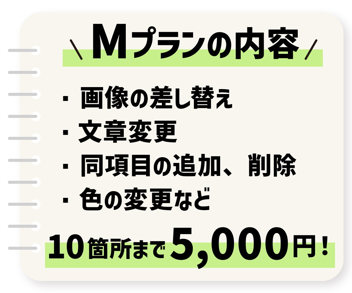 5箇所3000円〜★ホームページなど更新します ちょっと修正したい時に！修正量によってプランを選べます。 イメージ4