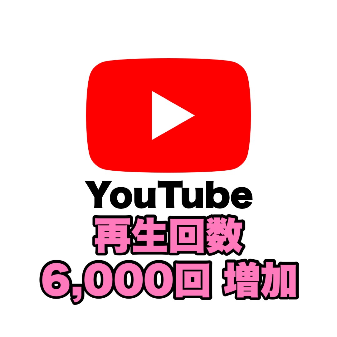 YouTube 再生回数を6000回増やします SNSの宣伝・拡散はおまかせください！ イメージ1