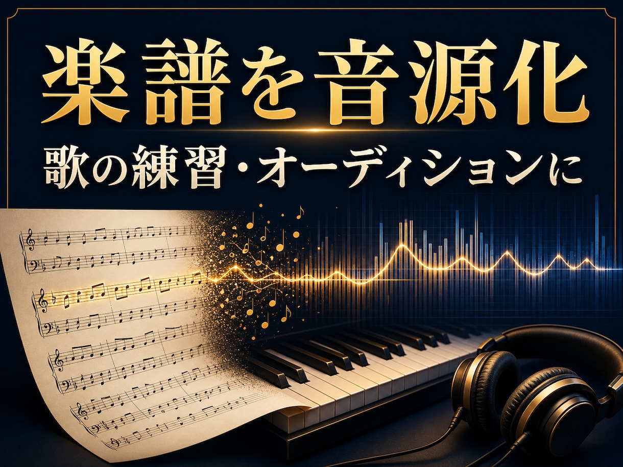 オーディション用の楽譜を練習音源にします PDFや写真を送るだけ、譜読みを音でサポート イメージ1