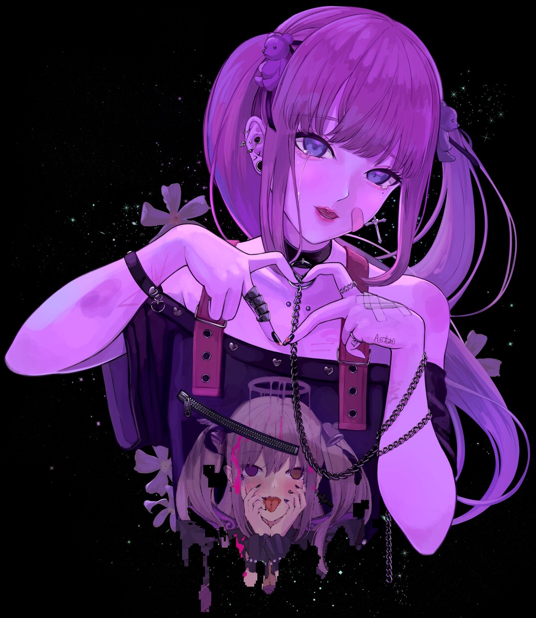 病みかわいいイラストやvデザインを制作します アイコンやイラストをお届けいたします イメージ2