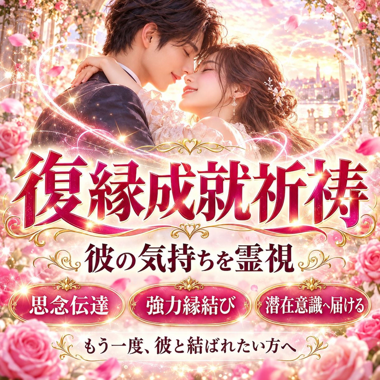潜在意識書き換え復縁成就祈祷•強力縁結び霊視します 復縁成就祈祷と思念伝達★彼の気持ちを霊視し潜在意識へ届ける イメージ1