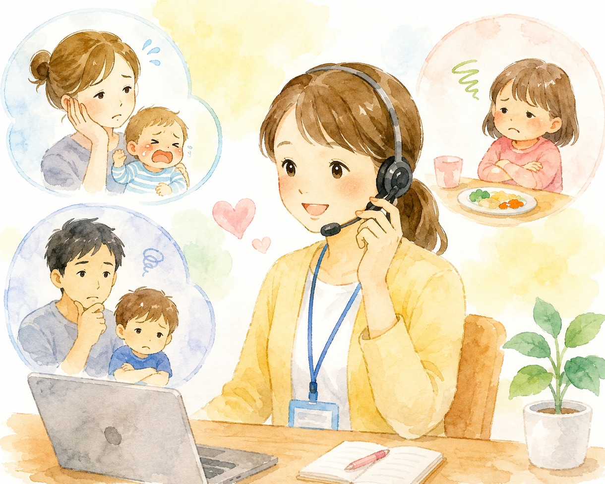子育ての事聞きます 優しくお聞きします。隙間時間にお喋りしませんか？ イメージ1
