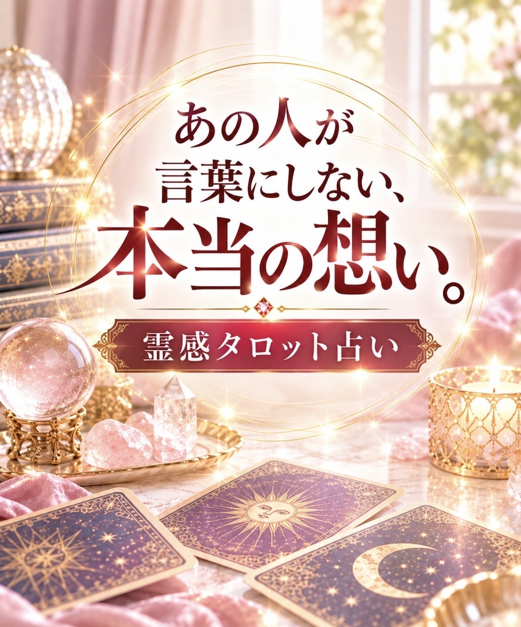 あの人の本音と隠された気持ちを霊感タロット占います 言葉にしない想い・恋の行方・二人のご縁を丁寧に読み解きます イメージ1