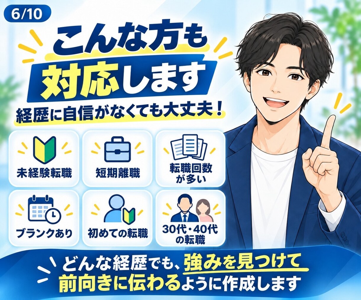 話すだけで履歴書•職務経歴書丸投げで作成します 20〜60分ヒアリング｜文章準備不要・完全丸投げOK イメージ6