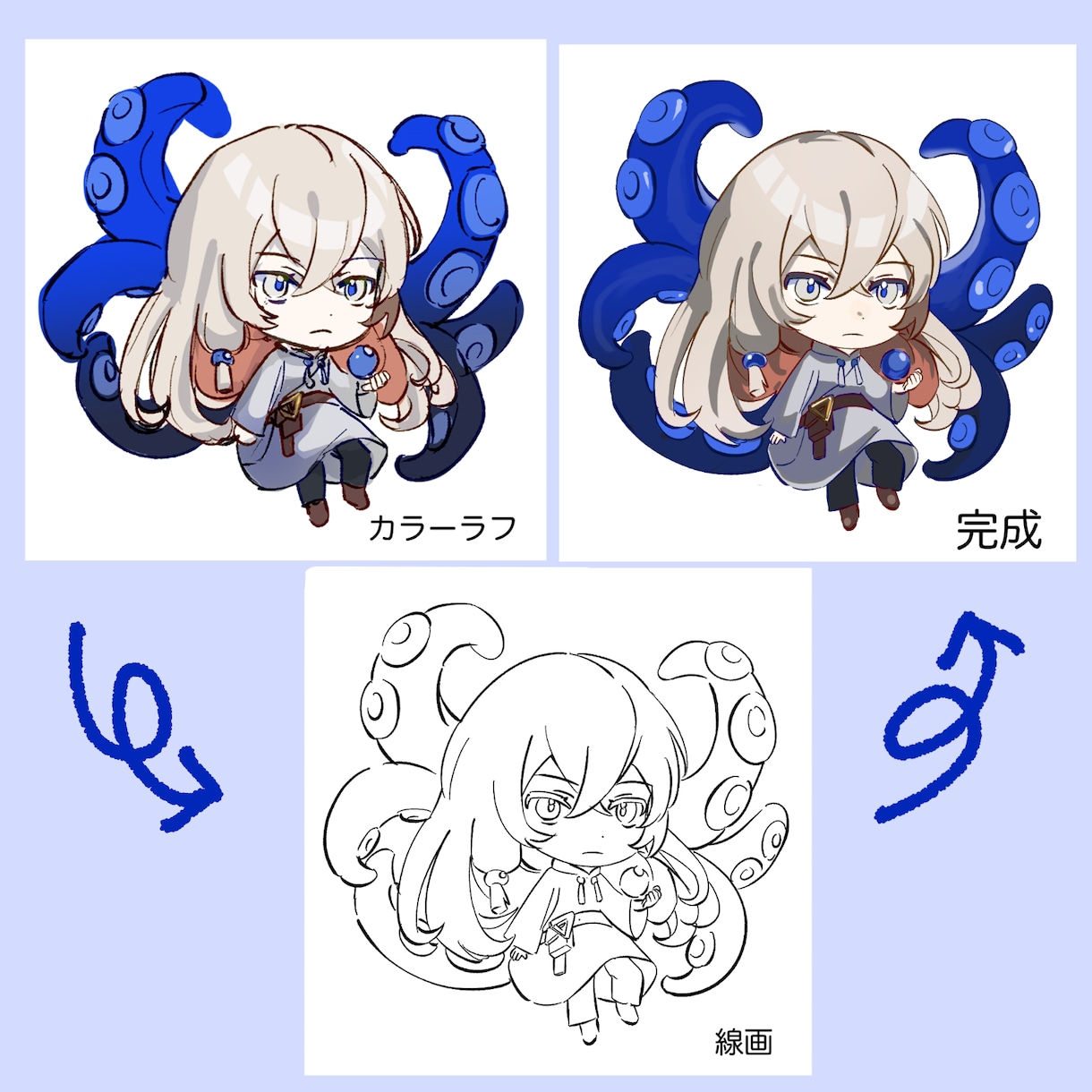 可愛らしいデフォルメキャライラスト制作いたします アイコン、グッズ、動画用など色々な用途に使えます！ イメージ3