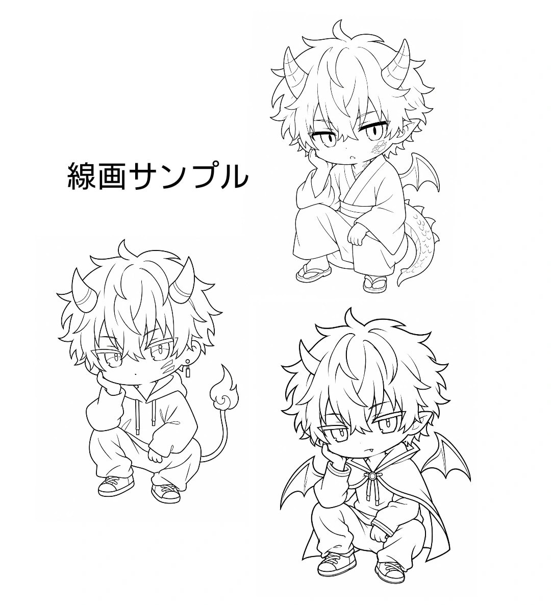 男性のかわいいミニキャラかきます オリジナルキャラクター、デフォルメキャラクターも作成可能です イメージ2