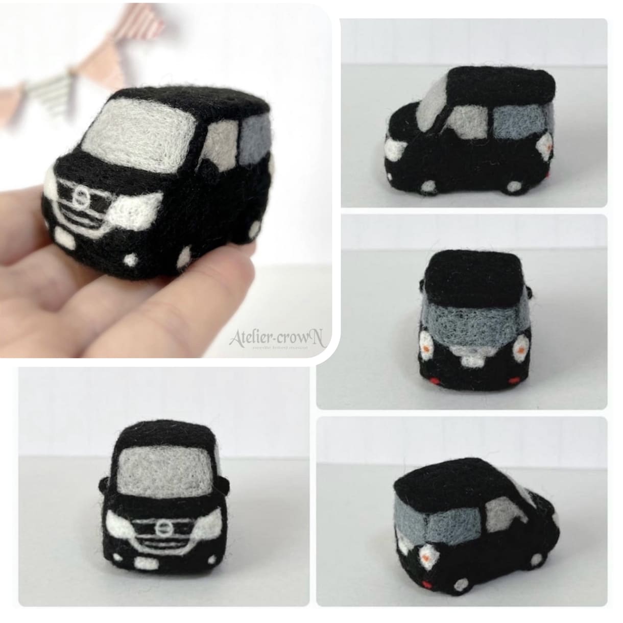羊毛フェルトでミニカーをつくります (こちらのページは手のひらサイズです)プレゼントにも イメージ9
