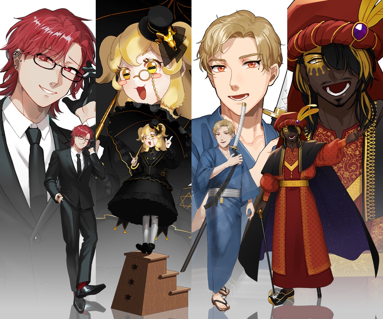 全身立ち絵を制作します 老若男女、細身太身、人外など様々対応いたします！ イメージ1