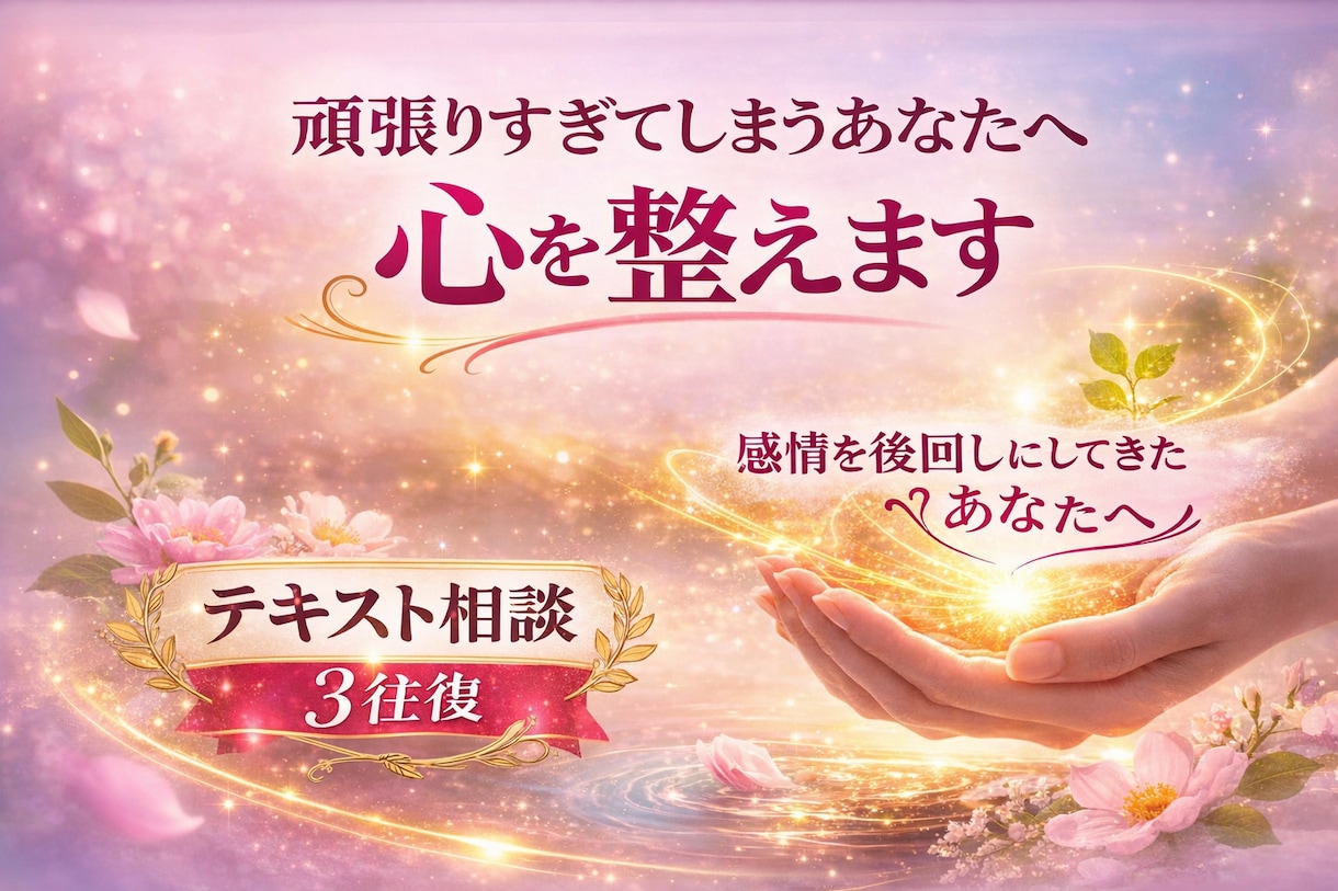 頑張りすぎる女性の心と感情を静かに整えます 自分の感情を後回しにしてきたあなたへ イメージ1