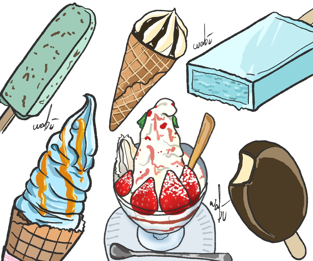 ゆるくてかわいいカットイラスト制作いたします 動物・静物・人物・食べ物幅広く描きます！ イメージ5