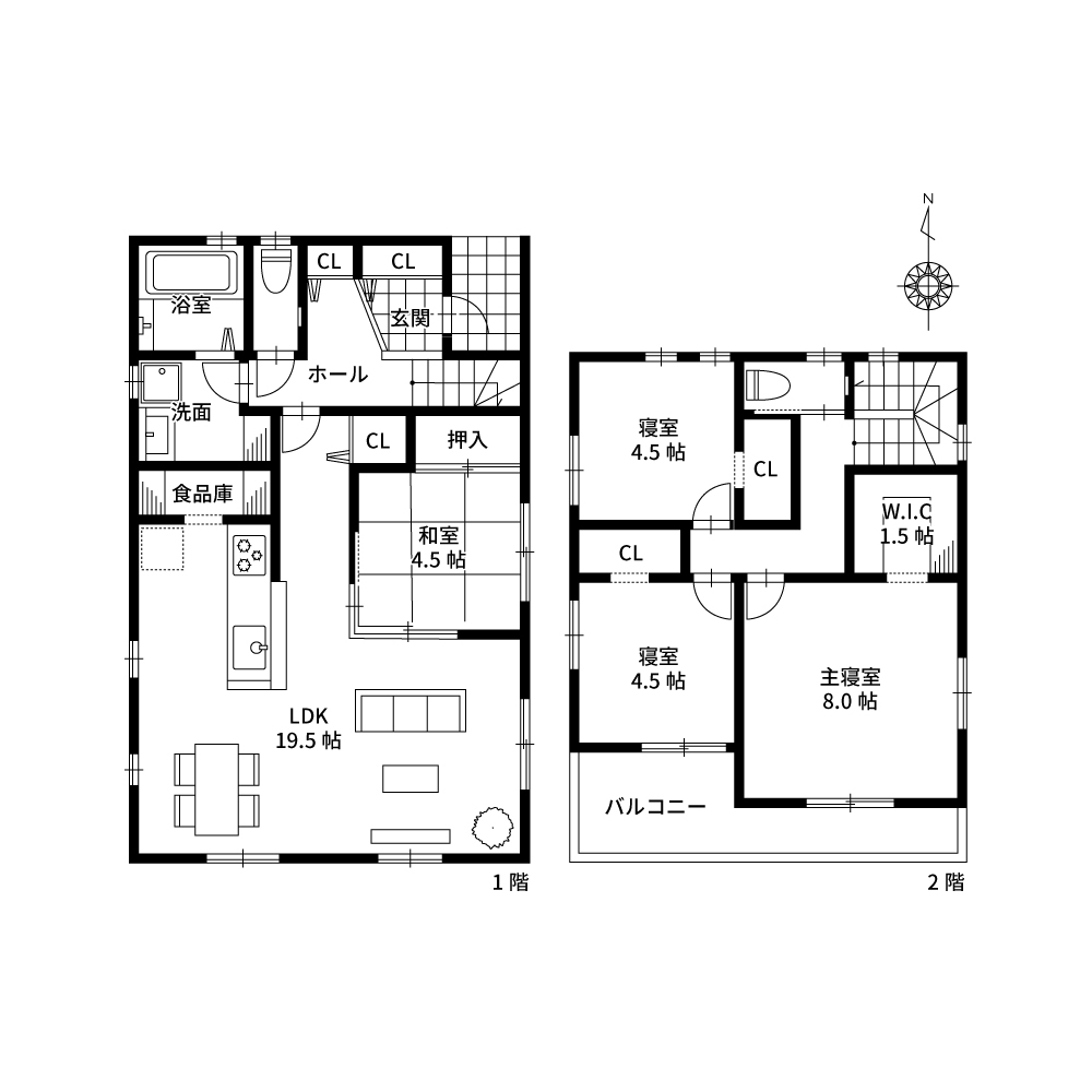 手描きやCADの間取り図をイラレでトレースします チラシやネット掲載用に。住宅・不動産会社で広告制作経験あり イメージ2