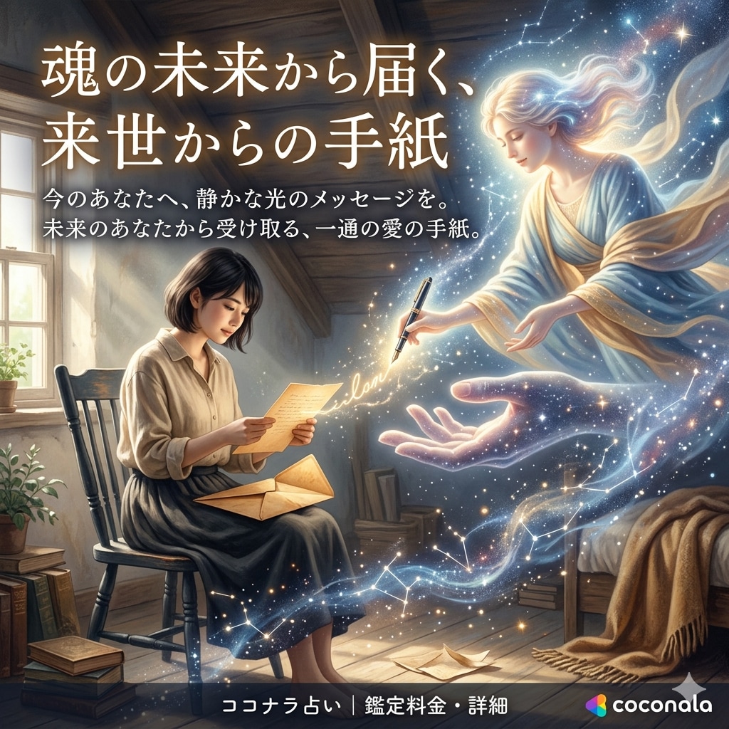 未来のあなたから届く「来世の手紙」を鑑定します 「来世の手紙」鑑定～いまのあなたに必要な光の言葉～ イメージ1