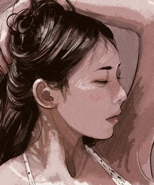 キャンバスのような質感のある似顔絵を描きます シックで温かみのある落ち着いたイラストをどうぞ。 イメージ3