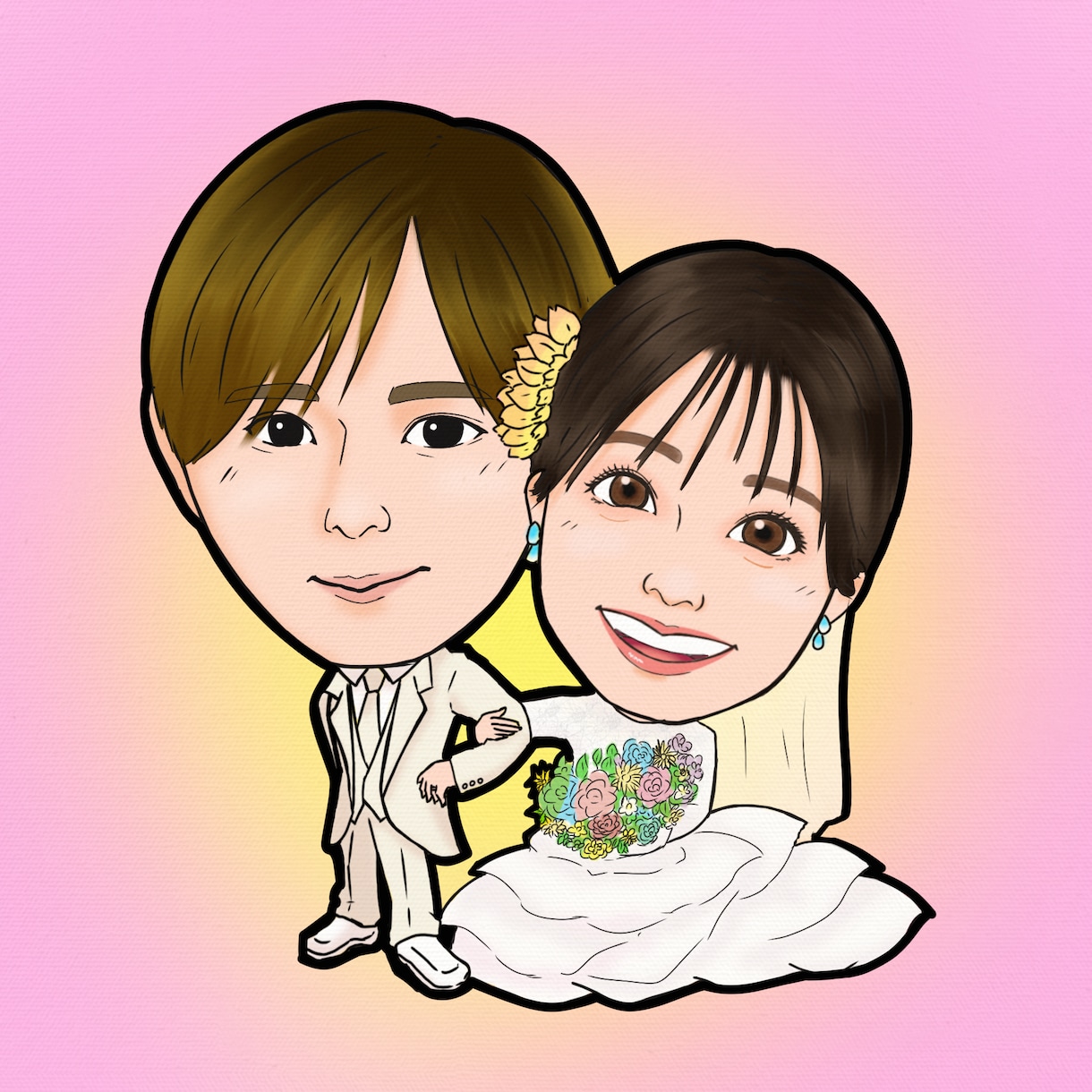 SNS,ブログ向け、似顔絵アイコン制作します 「自分」を伝える似顔絵アイコン！あなたらしさを表現します！ イメージ4