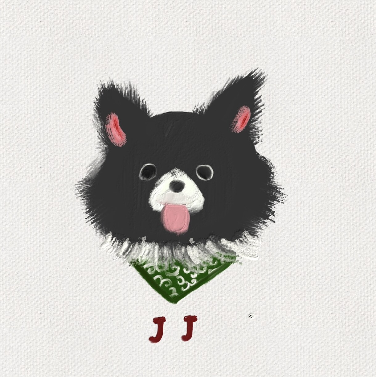 お家のわんちゃんほっこりイラストにします 絵の具でかいたようなあったかタッチでわんちゃんの絵を描きます イメージ3