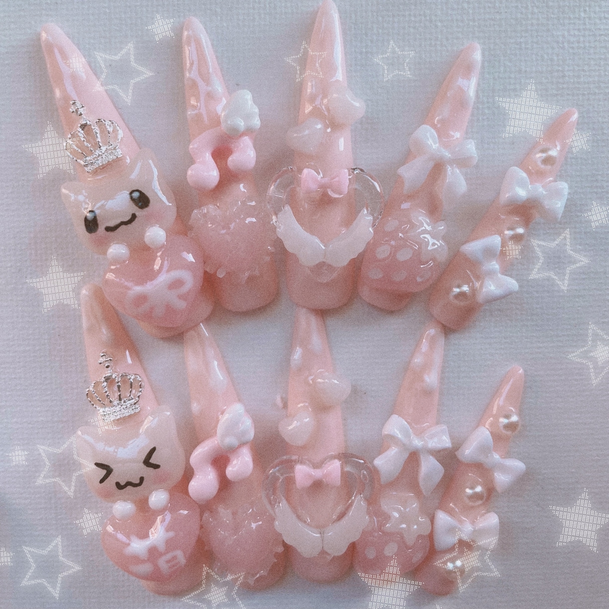 女児向けのネイルチップを作成します 平成感を取り込んだ可愛いを提供 イメージ3