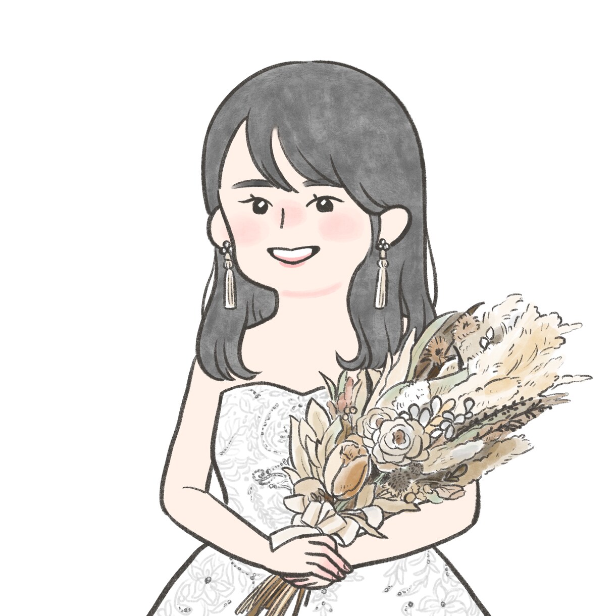 優しい雰囲気の似顔絵描きます SNSのアイコンや記念日に可愛い似顔絵はいかがですか？ イメージ7