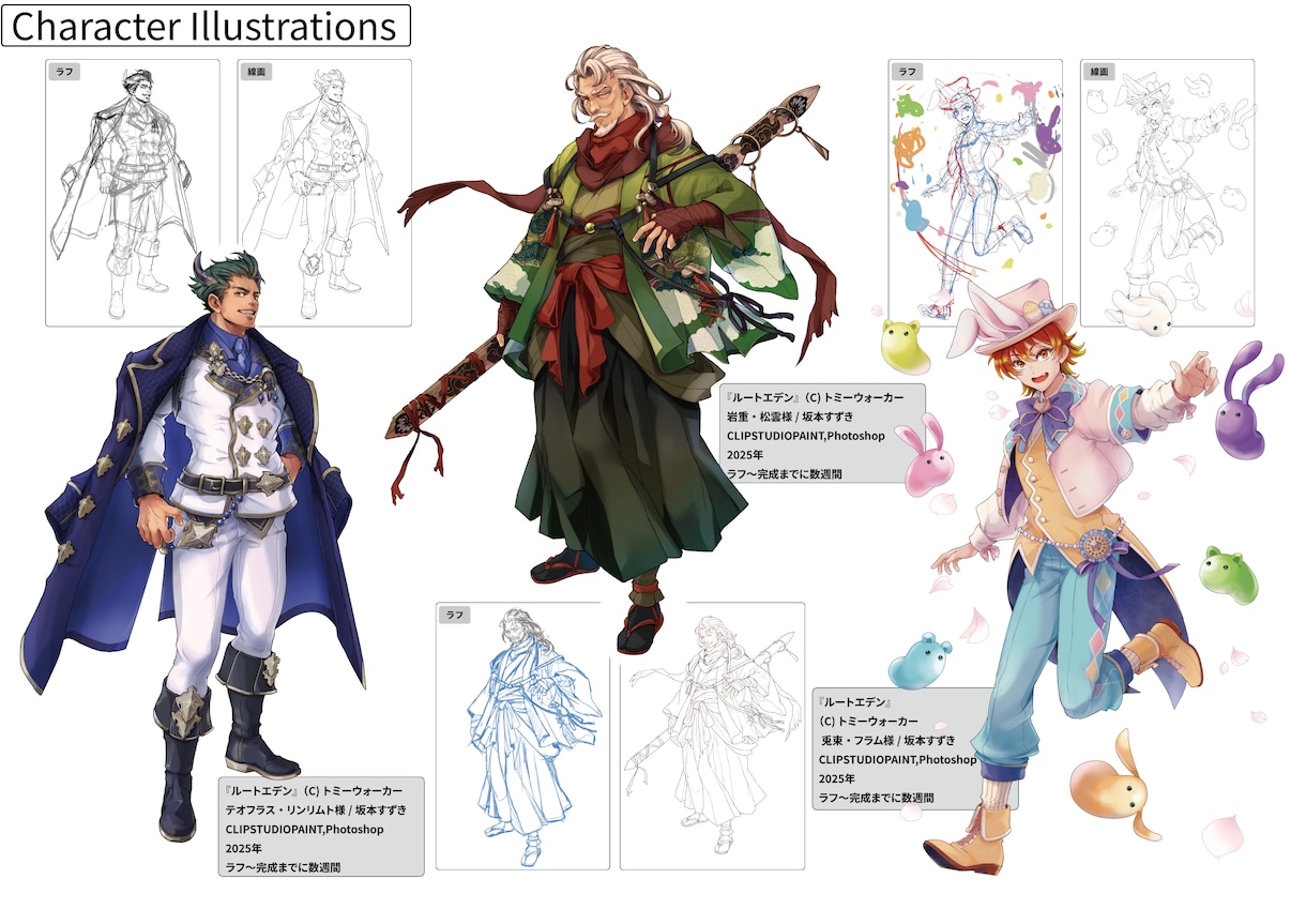 キャラクターデザイン制作いたします イメージに添えるイラスト。ゲーム創作向けキャラデザ対応可能 イメージ6