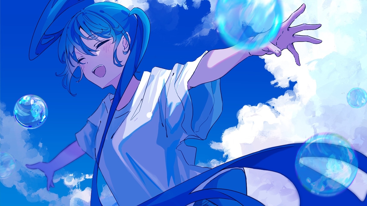 MVイラスト、サムネ描きます 青色が得意です！なんでもご相談ください イメージ3