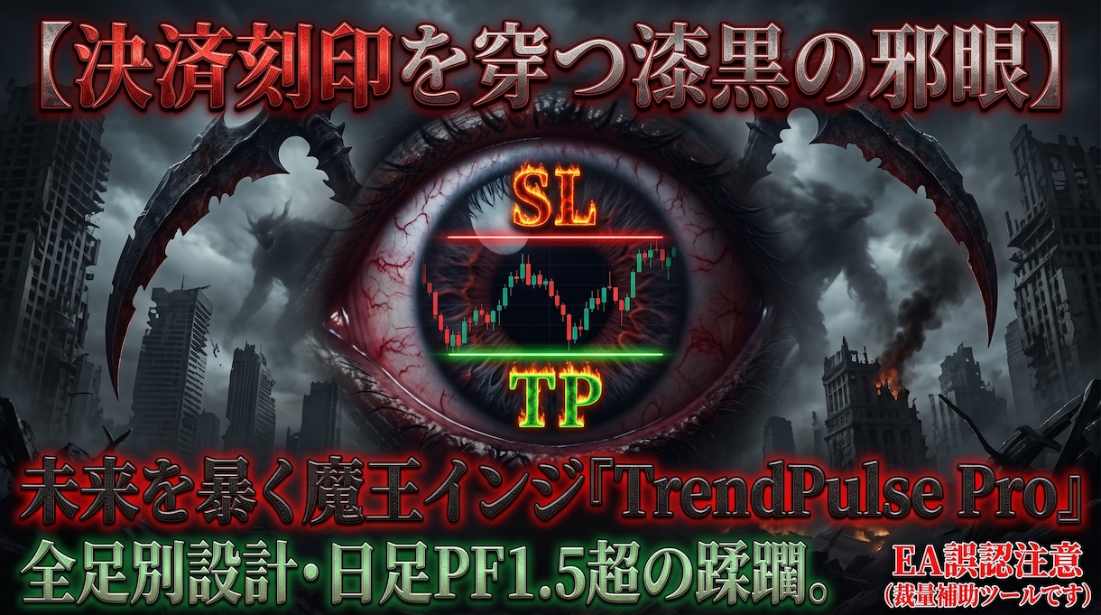 相場を喰い破る暗黒の魔獣！各足別仕様で解き放ちます 相場を蹂躙し利益を刈り取る死神の鎌！決済刻印を穿つ漆黒の邪眼 イメージ1