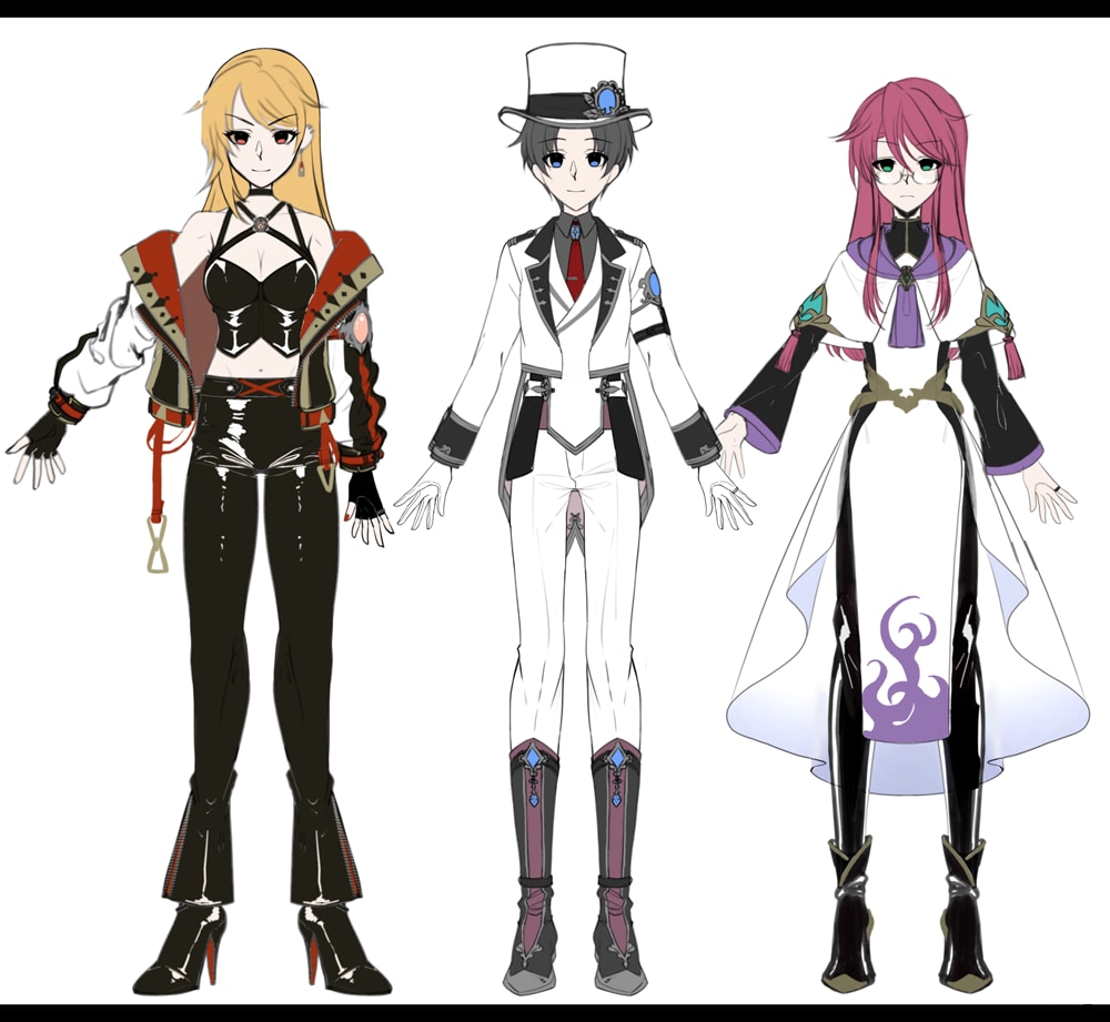 キャラクターや衣装のラフデザインを製作いたします ゲーム・VTuberの立ち絵,設定画,新衣装が必要な方へ イメージ4