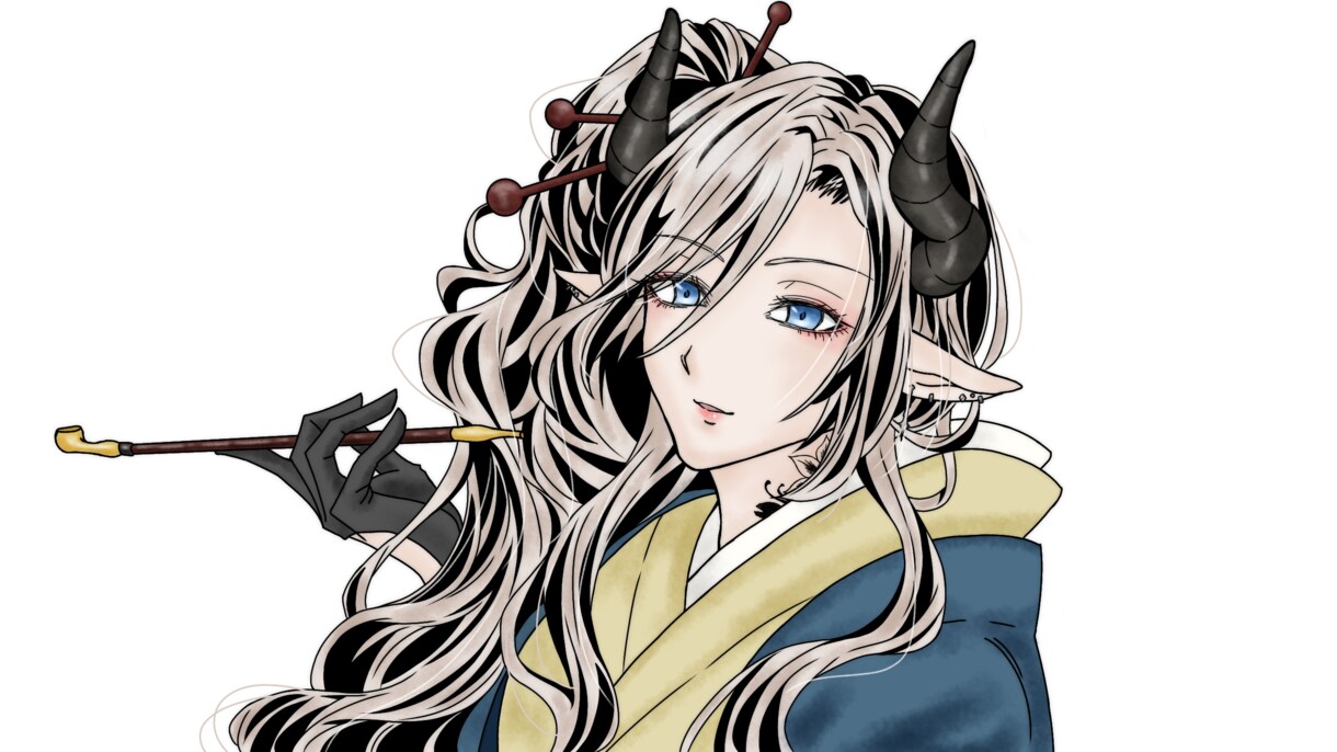アイコン・ヘッダー等にーSNS用イラスト作成します かっこいいシックなイラストが得意です イメージ1