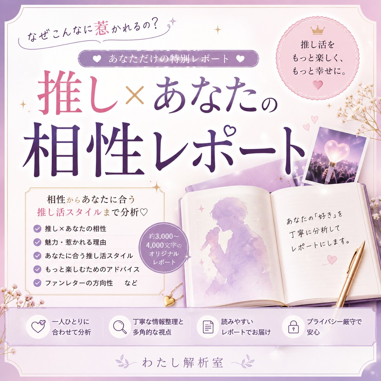 推し×あなたの相性を徹底分析しますます なぜ惹かれる？相性からあなたに合う推し活まで分析 イメージ1