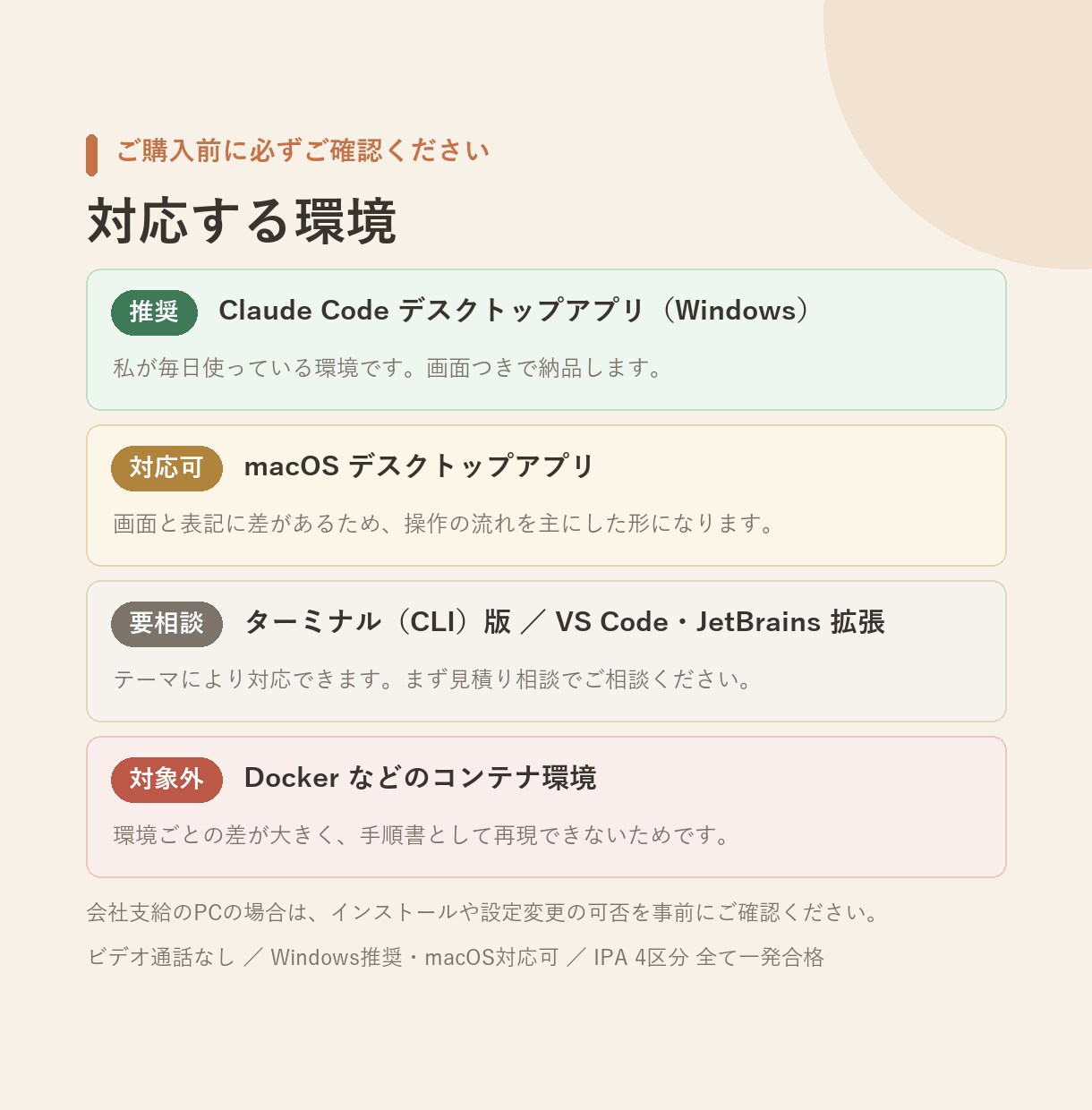 Claude Codeの使い方を手順書にします ビデオ通話なし｜使い方と初期設定を業務向けの手順書に イメージ5