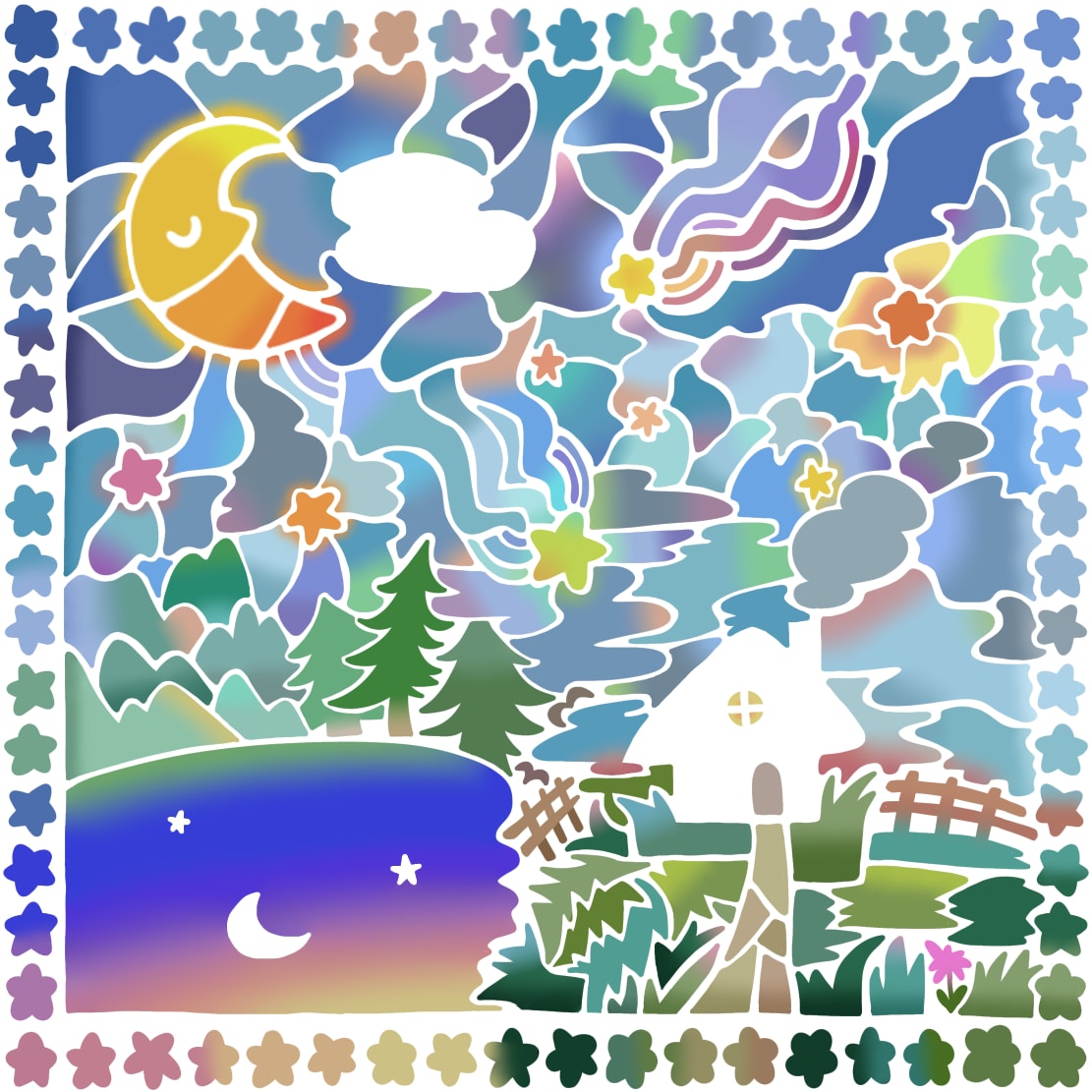 ごちゃごちゃしたイラストを描きます まるでパズルのピースみたい。ちょっぴりクセになるイラスト♪ イメージ7