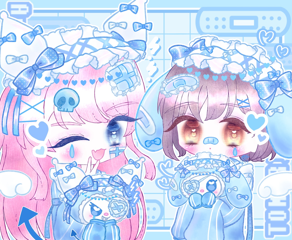 可愛い1枚絵を描きます バストアップから細かいイラストまで、幅広く対応可能です！ イメージ3