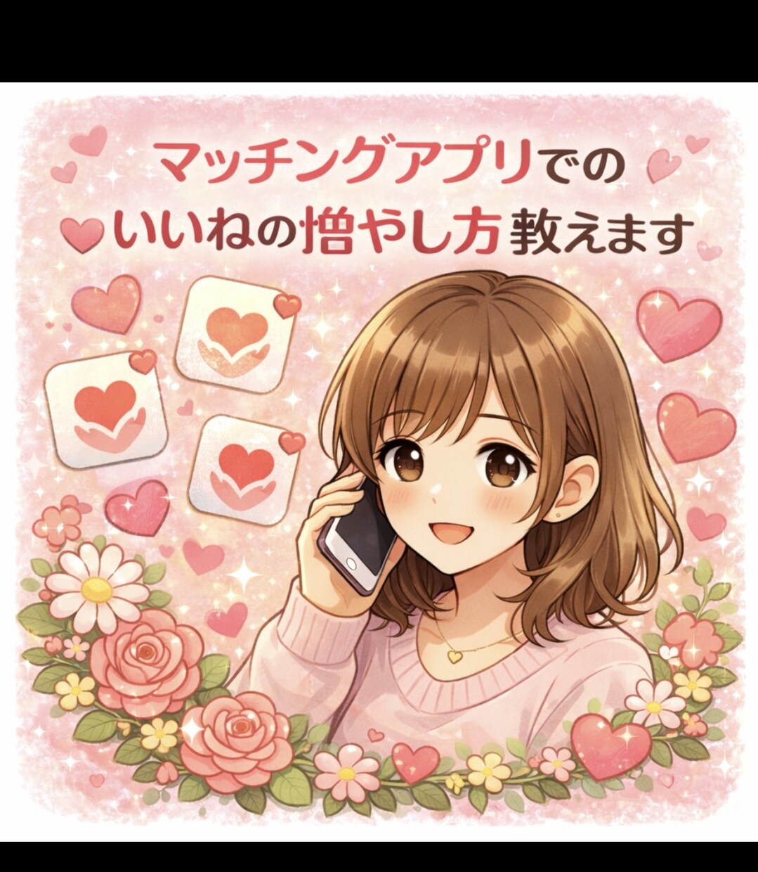 マッチングアプリで、いいね増やしの方法教えます 一緒にマッチングアプリでモテましょう！ イメージ1