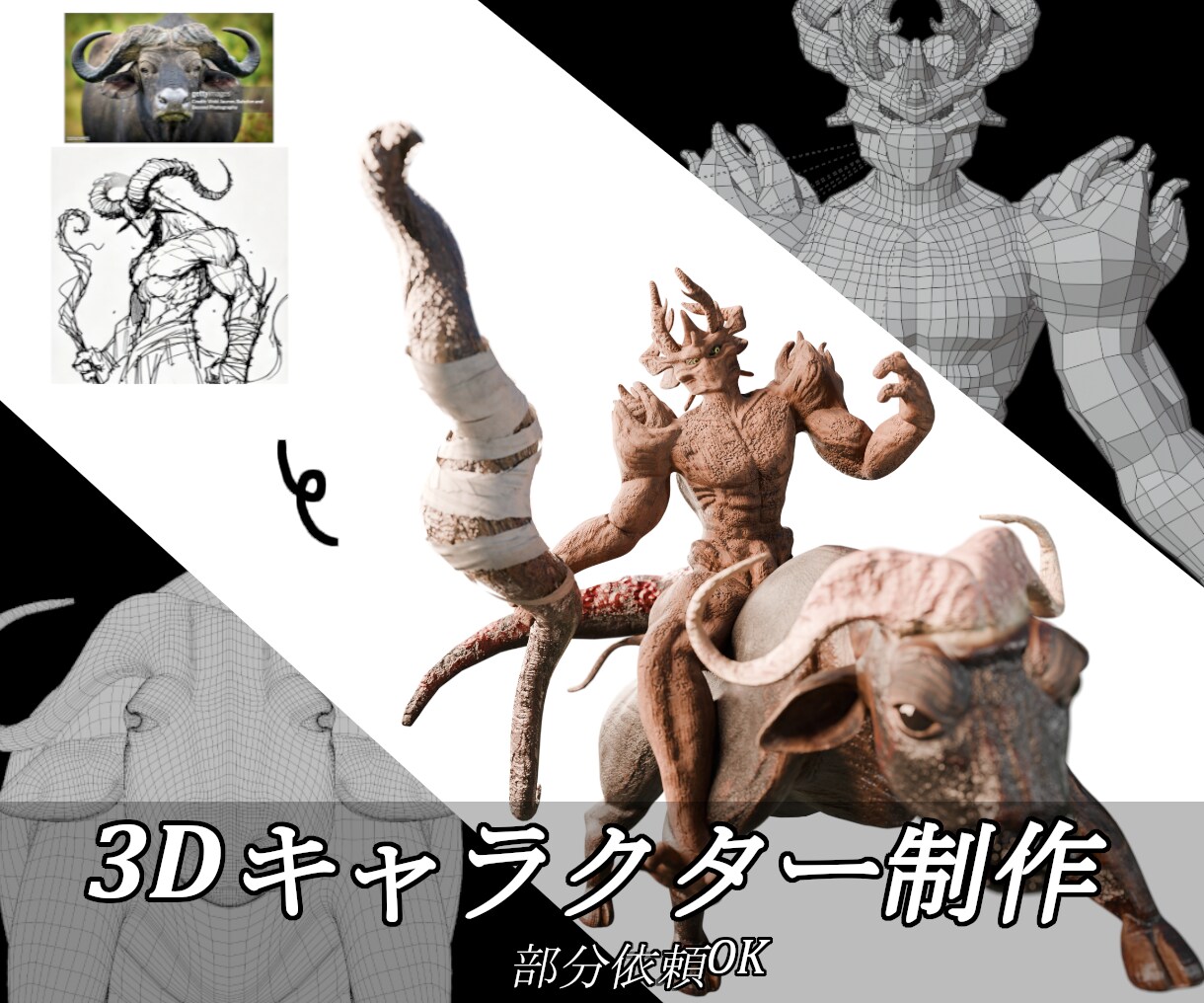 オリジナル3Dキャラデザイン承ります オリジナルの魅力を3Dで再現！ イメージ1