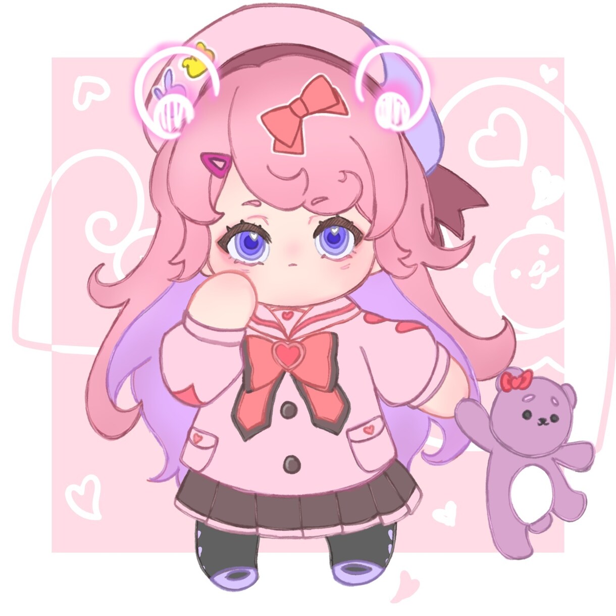 低価格でミニキャラでアイコン、イラスト描きます かわいいぬいぐるみ風デフォルメキャラを描きます イメージ2