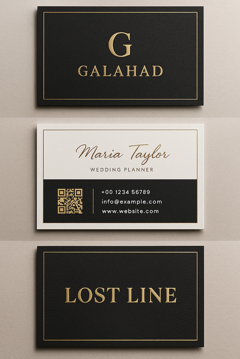 黒x金　洗練されたハイブランド風デザインをします 高見えしたい　信頼感のある名刺が欲しい イメージ1