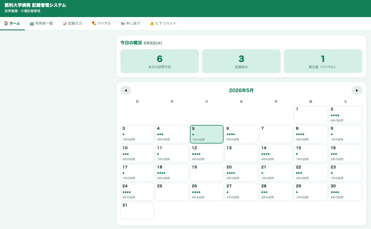 訪問介護・訪問看護向け記録管理システムを開発します 手書き記録・FAX・Excelから完全脱却できます イメージ1
