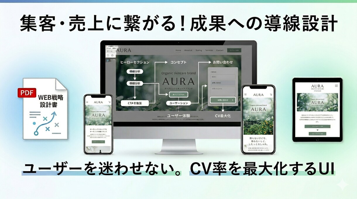 戦略設計書付き！売上に繋がるWebサイト制作します デザインの理由がわかる！戦略設計書付きの売れるサイト制作 イメージ6