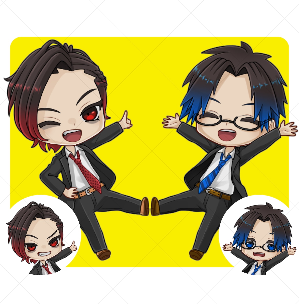 ミニキャラ・デフォルメ・SDイラスト 制作承ります あなただけの可愛らしいチビキャラの立ち絵を制作します◎ イメージ9