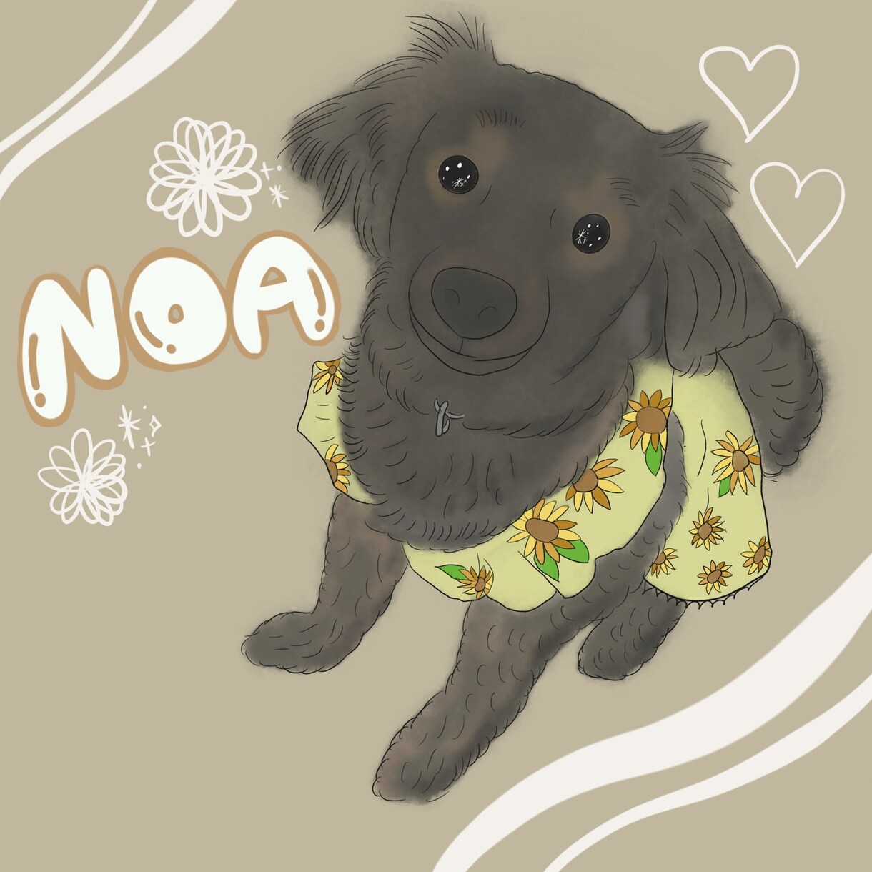 愛犬のイラスト描きます 大事な家族、わんちゃんのイラスト描きます！ イメージ2