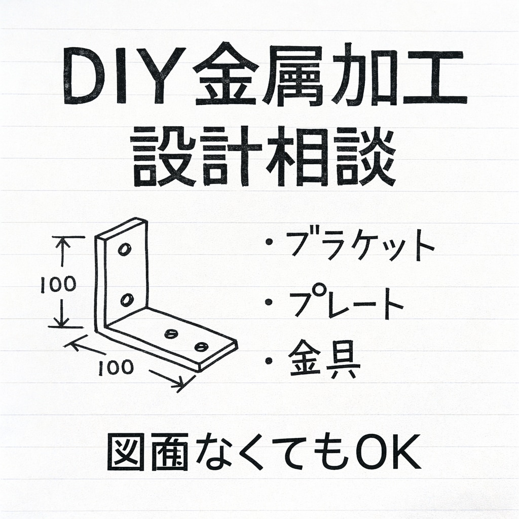 DIY金属加工の設計相談のります 図面がなくても金属加工相談OK イメージ1