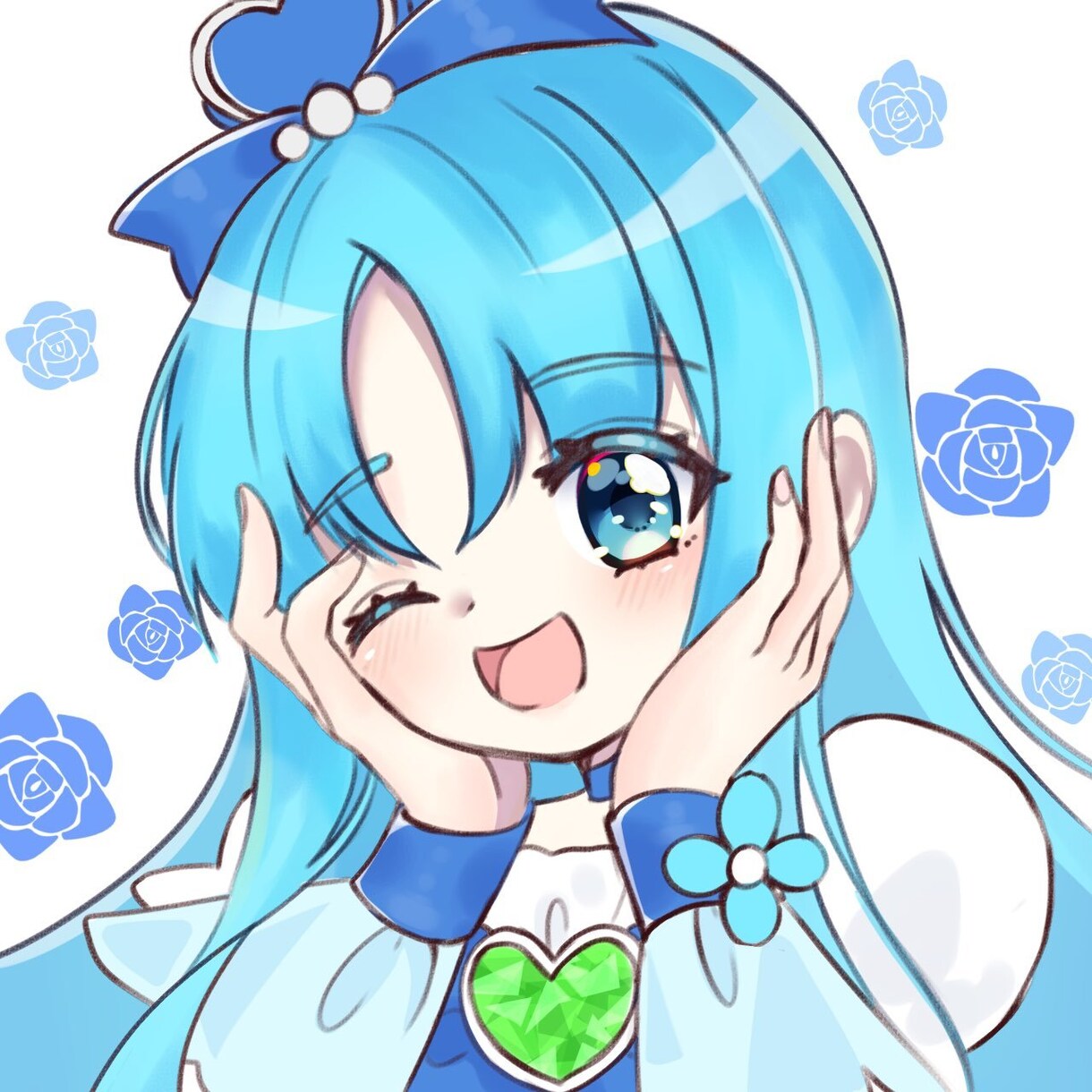 きゅるんと可愛い女の子を描きます お手軽価格できゅるんと可愛らしいアイコンを制作します！ イメージ3